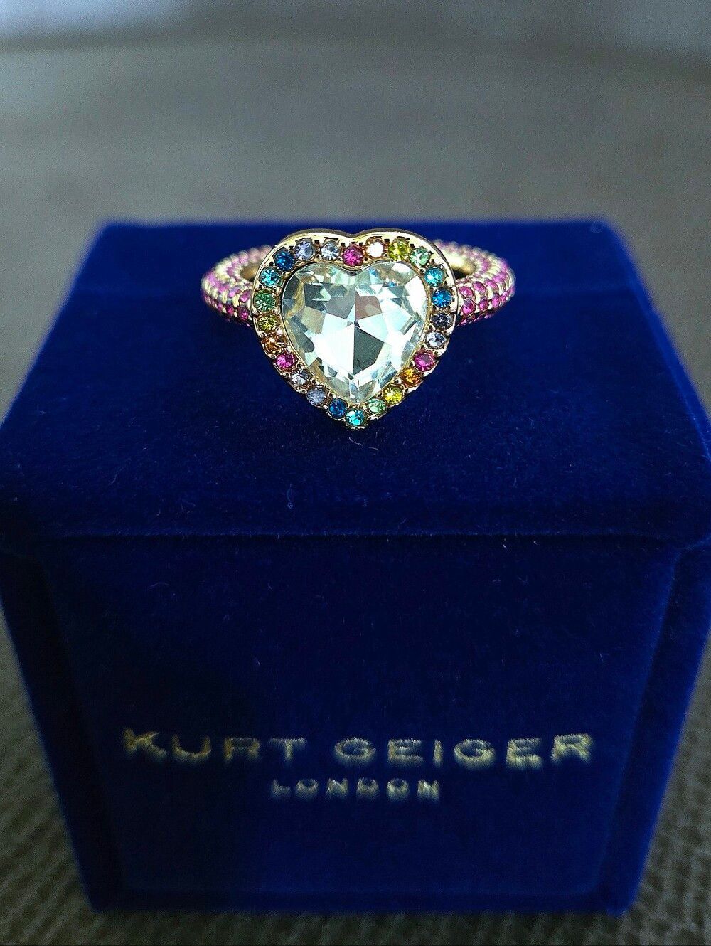 Kurt Geiger Multi Colored🌈 Crystals💎 Ring💍